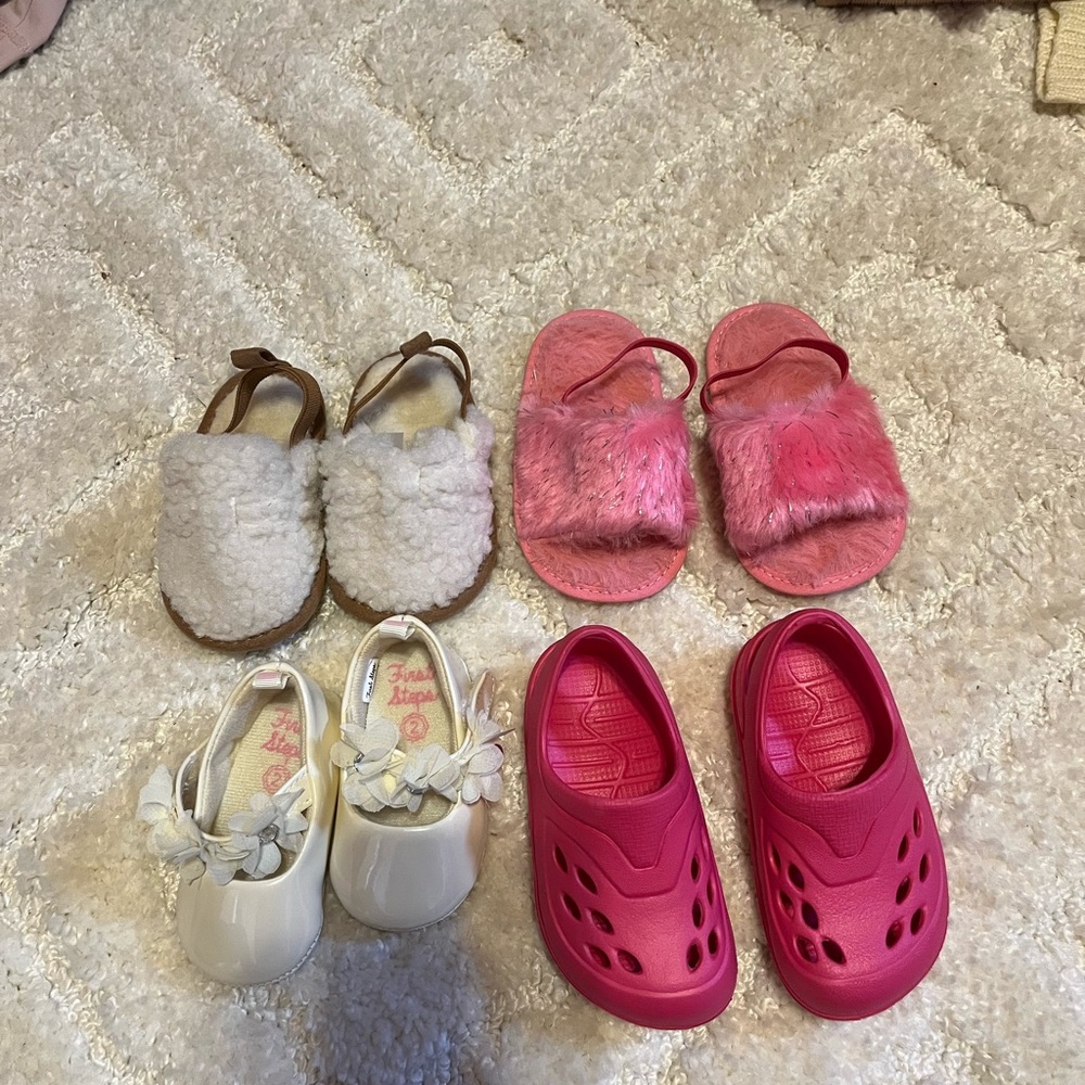 Cozy Kids' Shoe Collection - Pink, White, Cream